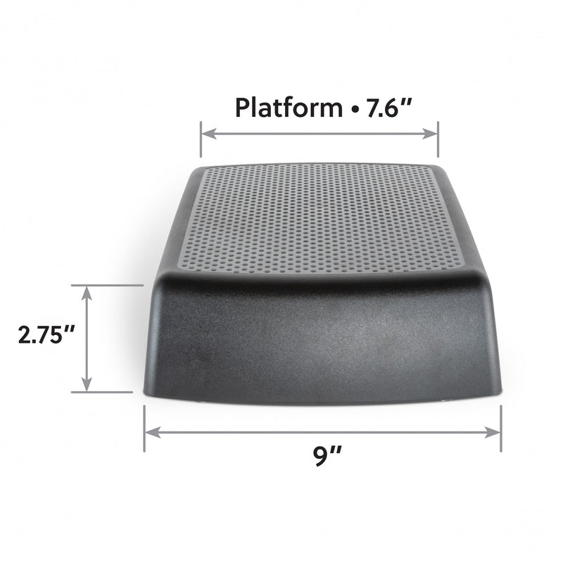 Studio image Ergoriser monitor stand with dimensions shown